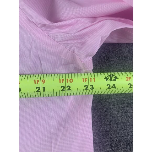 LAUREN RALPH LAUREN Mens Green Label Long Sleeve Dress Shirt Size 16 Pink - Picture 7 of 8